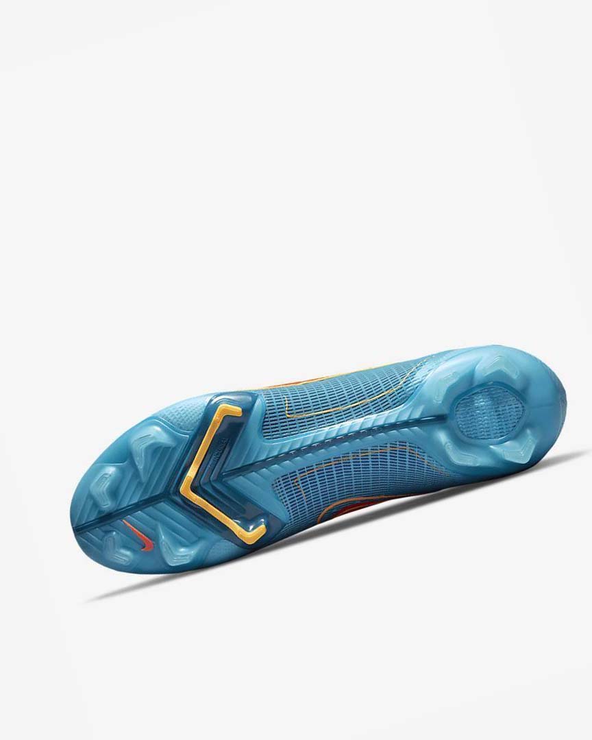 Blue / Orange Nike Mercurial Superfly 8 Elite FG Men's Soccer Cleats | CA_2278