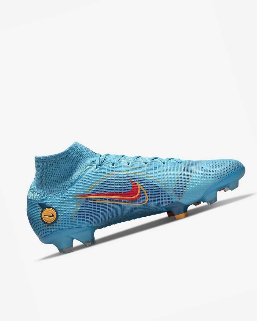 Blue / Orange Nike Mercurial Superfly 8 Elite FG Men's Soccer Cleats | CA_2278