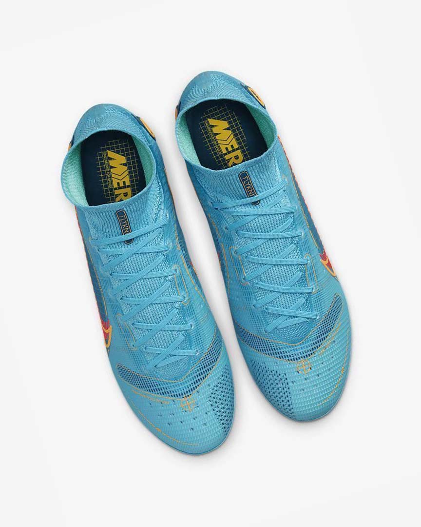 Blue / Orange Nike Mercurial Superfly 8 Elite FG Men's Soccer Cleats | CA_2278
