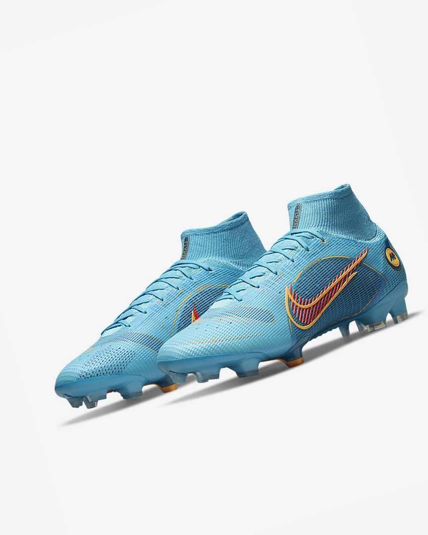 Blue / Orange Nike Mercurial Superfly 8 Elite FG Men's Soccer Cleats | CA_2278
