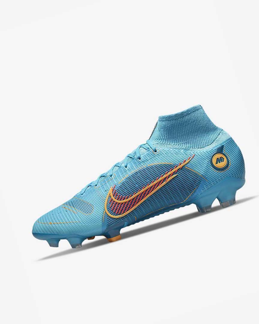 Blue / Orange Nike Mercurial Superfly 8 Elite FG Men\'s Soccer Cleats | CA_2278
