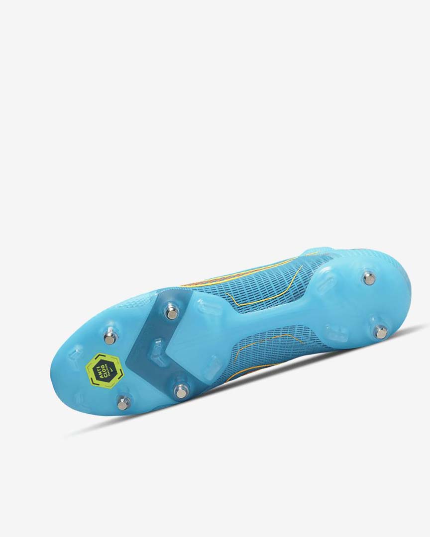 Blue / Orange Nike Mercurial Superfly 8 Elite SG-PRO Anti-Clog Traction Women's Soccer Cleats | CA_2980