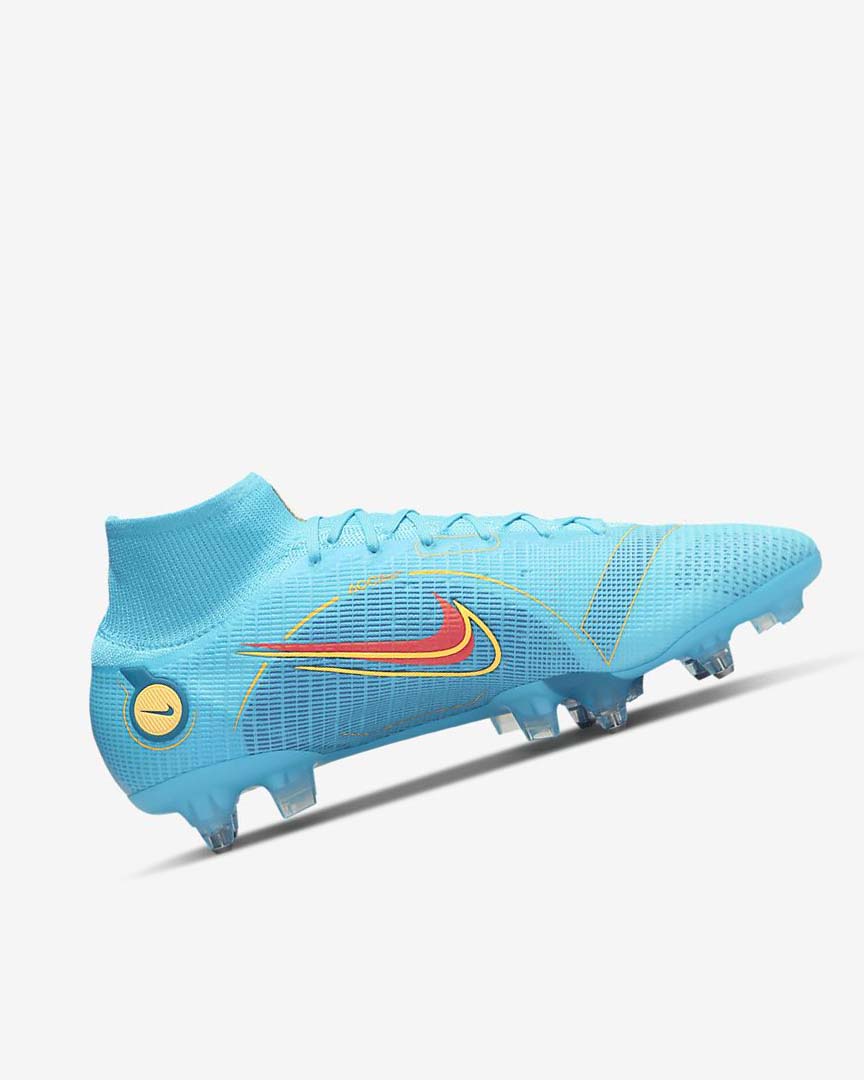 Blue / Orange Nike Mercurial Superfly 8 Elite SG-PRO Anti-Clog Traction Women's Soccer Cleats | CA_2980