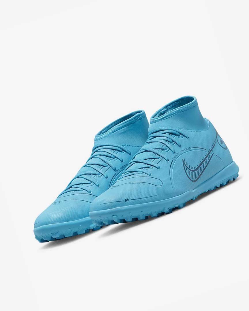 Blue / Orange Nike Mercurial Superfly 8 Club TF Men's Soccer Shoes | CA_3141