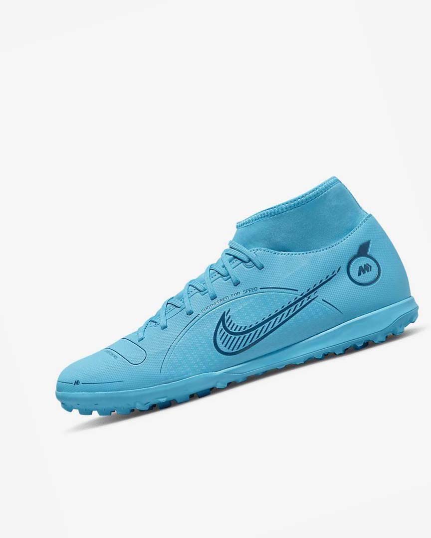 Blue / Orange Nike Mercurial Superfly 8 Club TF Men\'s Soccer Shoes | CA_3141