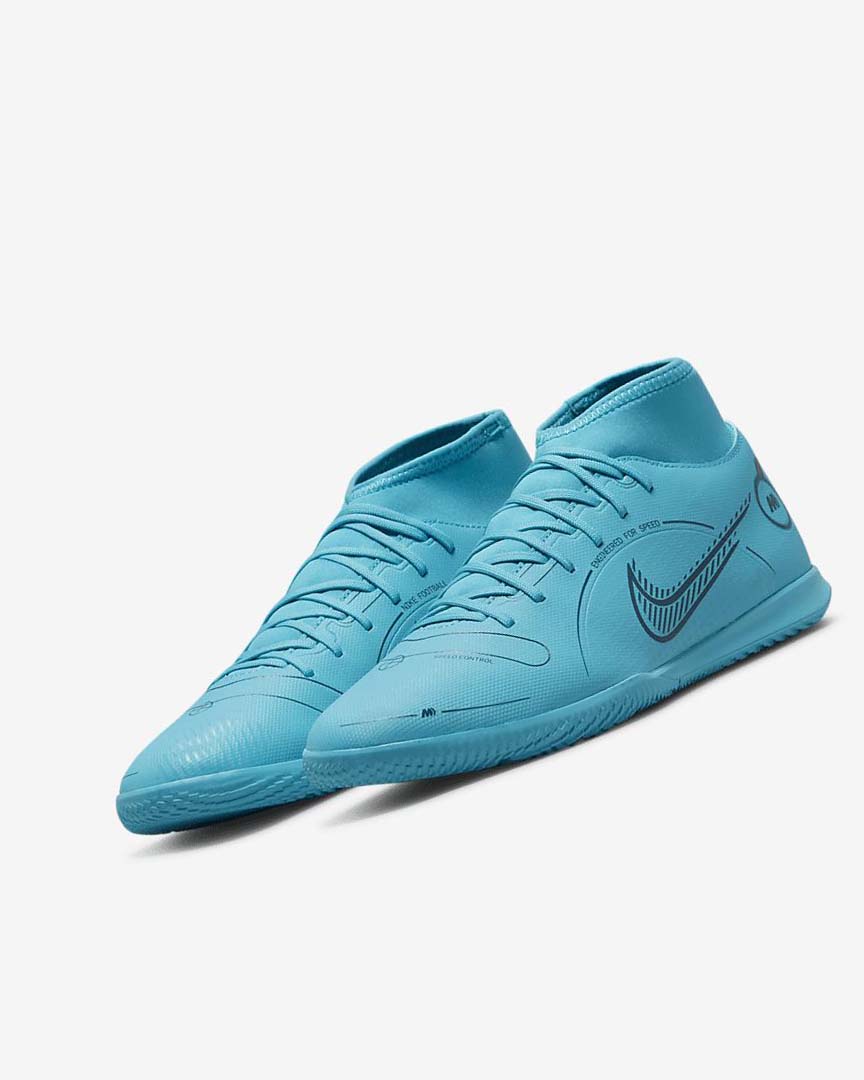 Blue / Orange Nike Mercurial Superfly 8 Club IC Women's Soccer Shoes | CA_4975