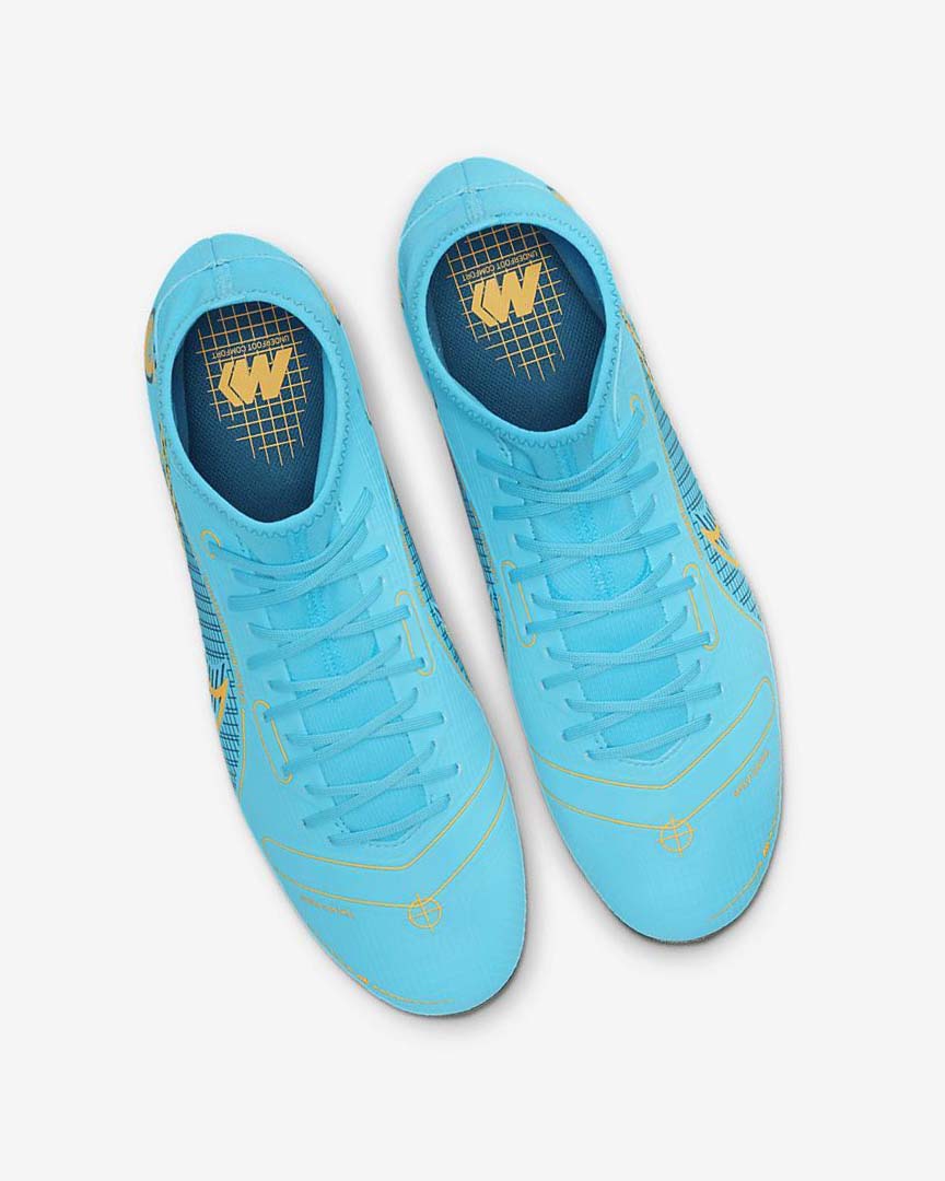 Blue / Orange Nike Mercurial Superfly 8 Academy SG-PRO Anti-Clog Traction Women's Soccer Cleats | CA_5346