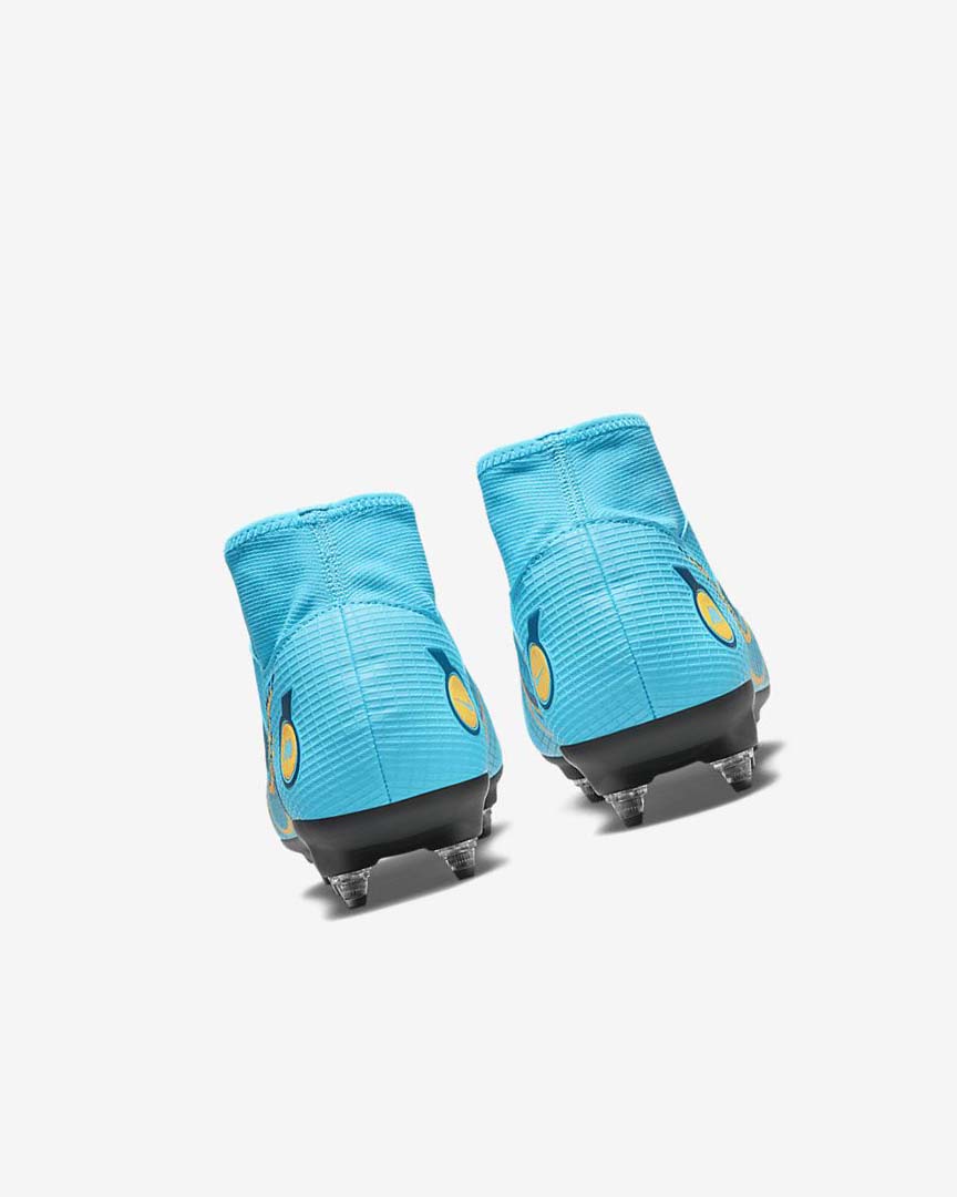Blue / Orange Nike Mercurial Superfly 8 Academy SG-PRO Anti-Clog Traction Women's Soccer Cleats | CA_5346