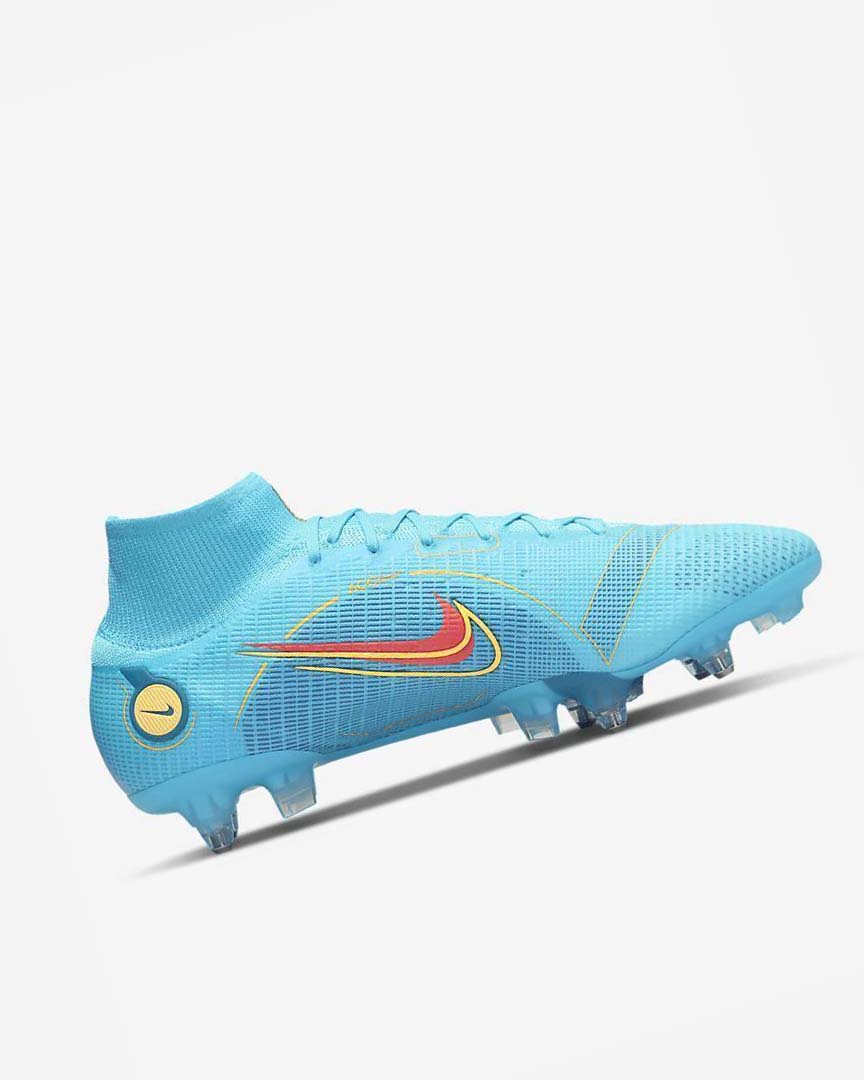 Blue / Orange Nike Mercurial Superfly 8 Elite SG-PRO Anti-Clog Traction Men's Soccer Cleats | CA_5414