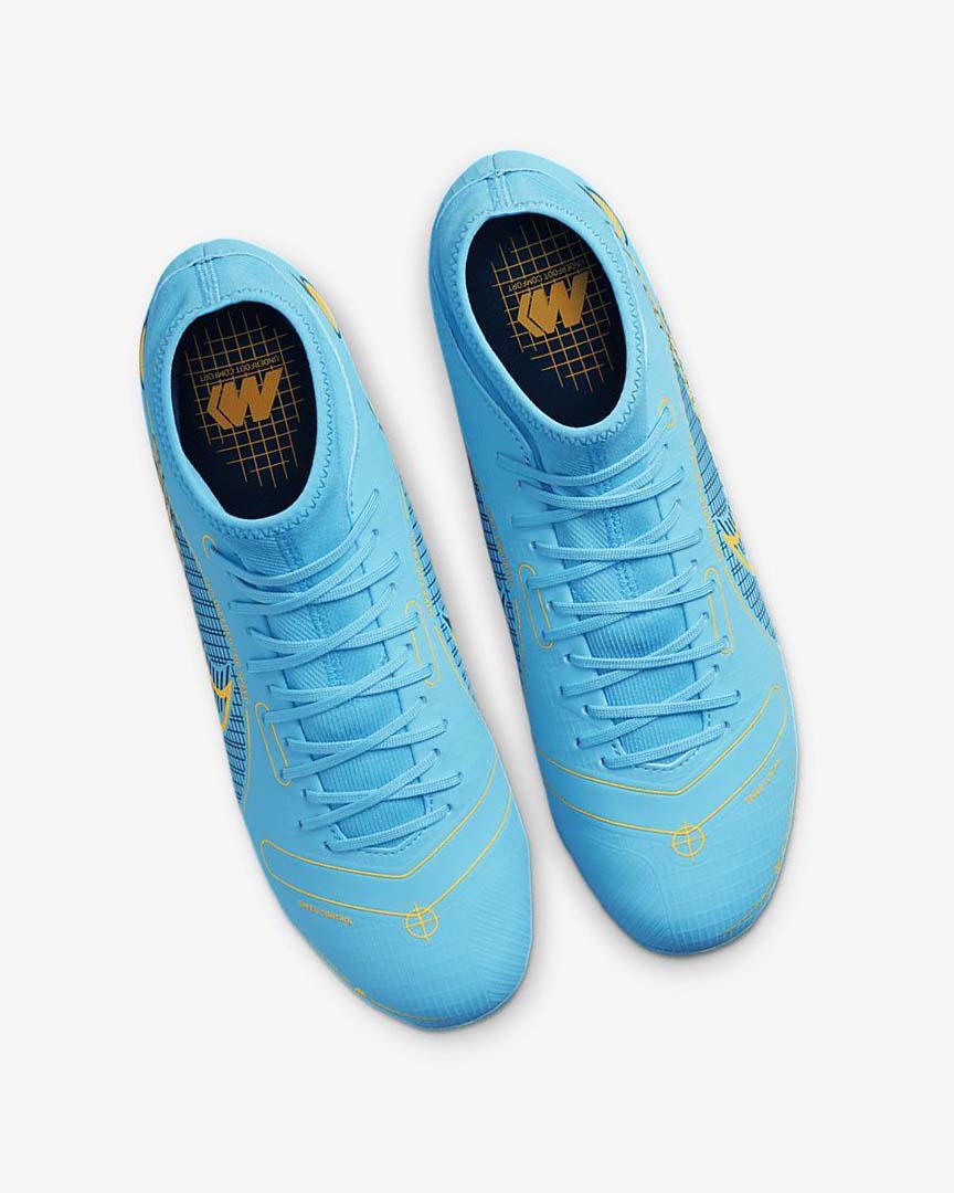 Blue / Orange Nike Mercurial Superfly 8 Academy MG Women's Soccer Cleats | CA_5452
