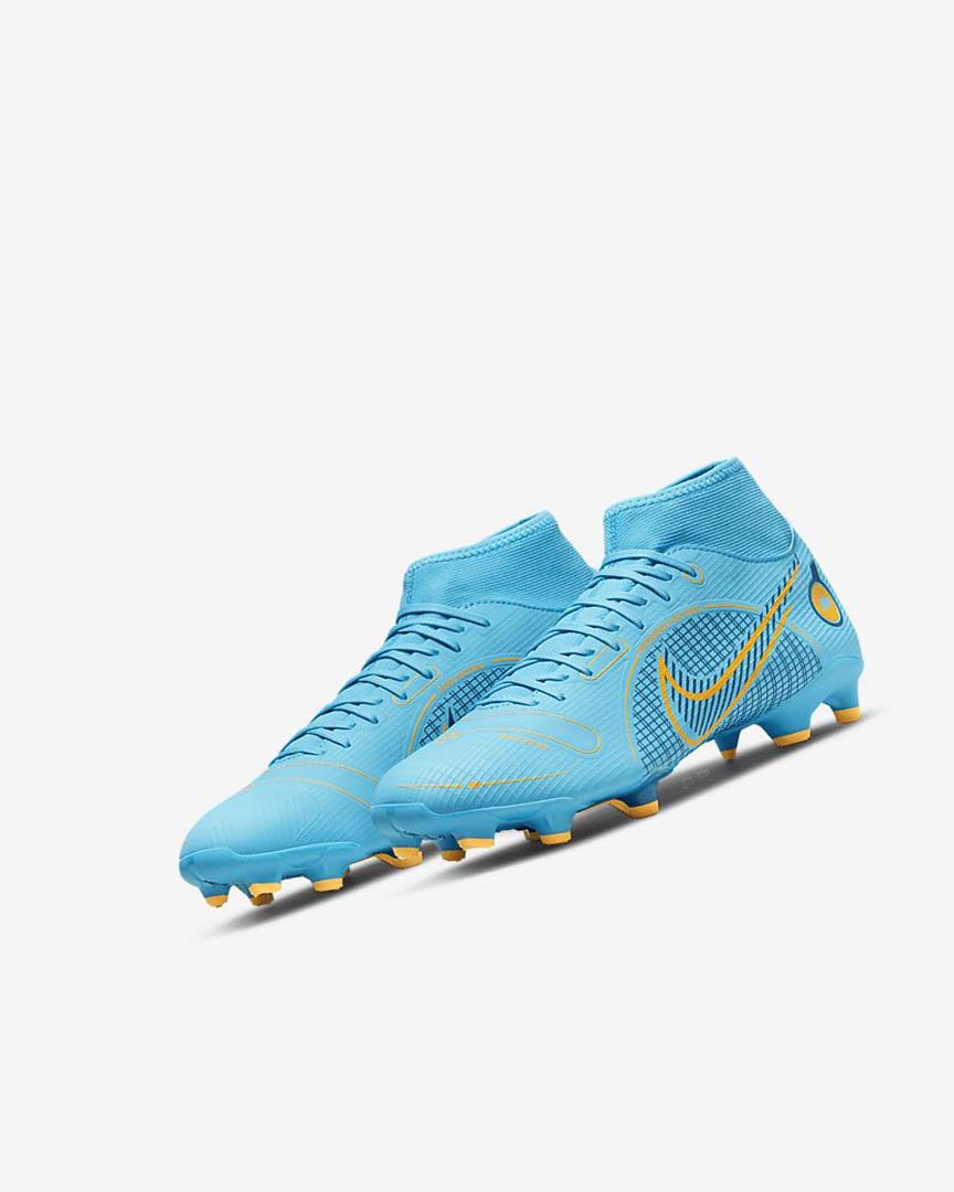 Blue / Orange Nike Mercurial Superfly 8 Academy MG Women's Soccer Cleats | CA_5452