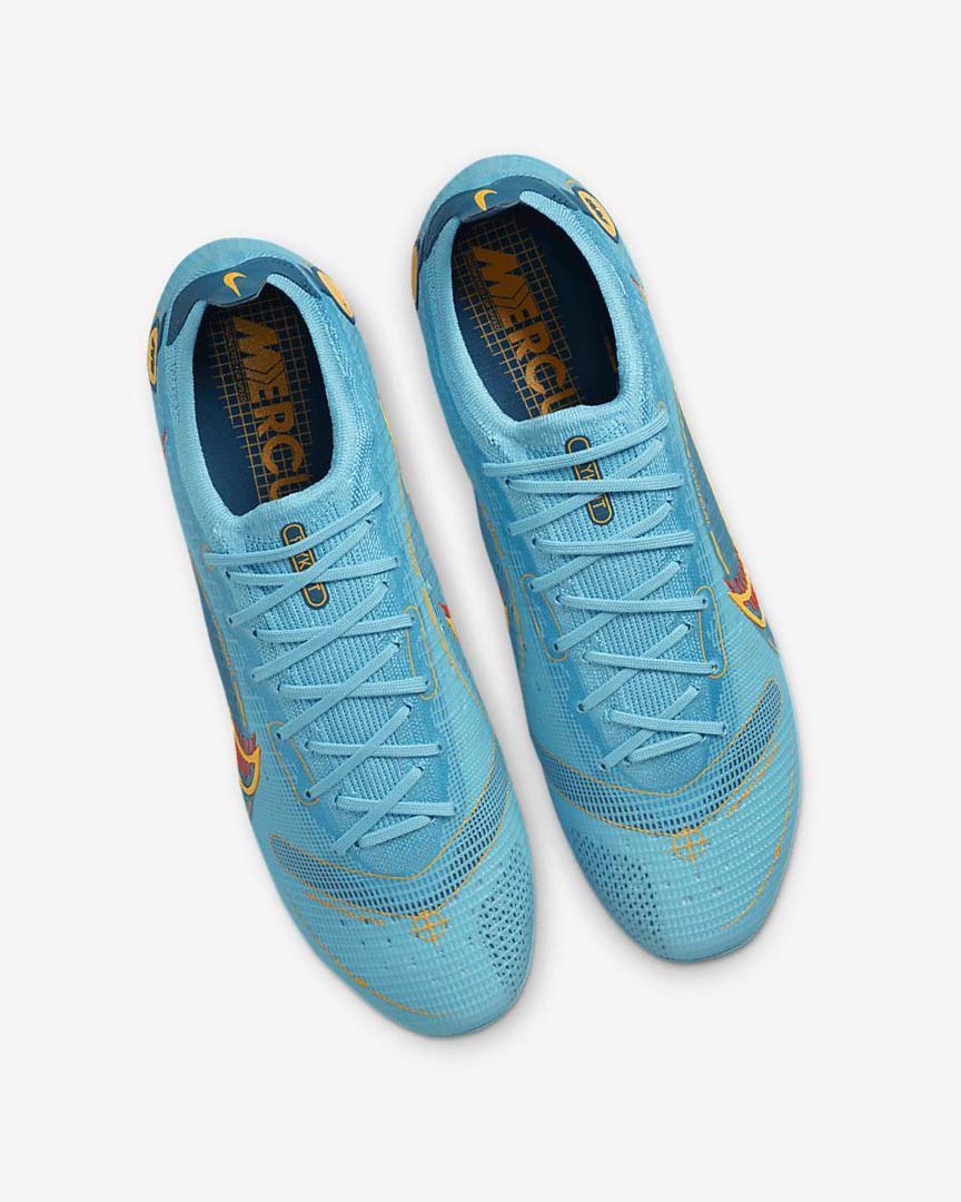 Blue / Orange Nike Mercurial Vapor 14 Elite AG Women's Soccer Cleats | CA_5352