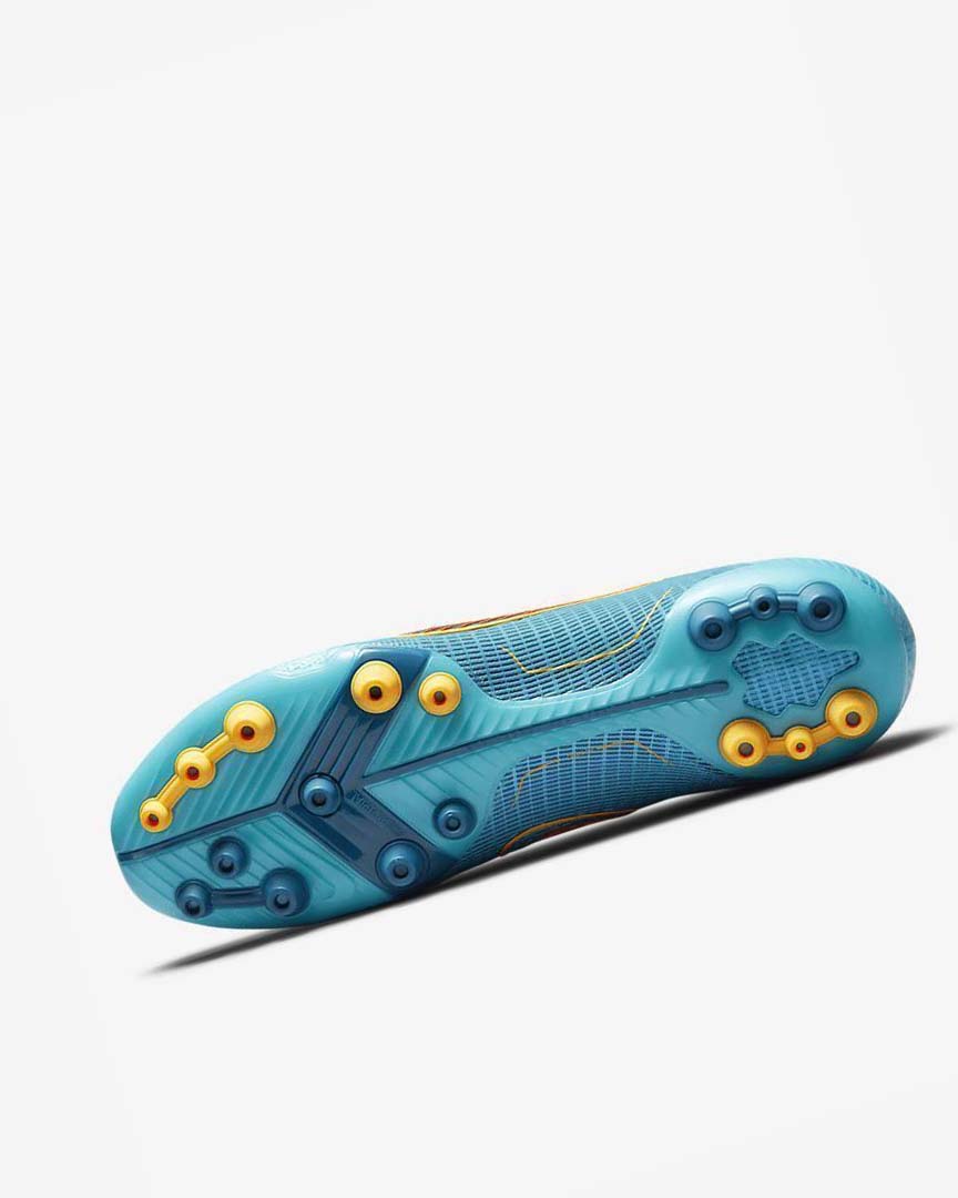 Blue / Orange Nike Mercurial Vapor 14 Elite AG Men's Soccer Cleats | CA_5428