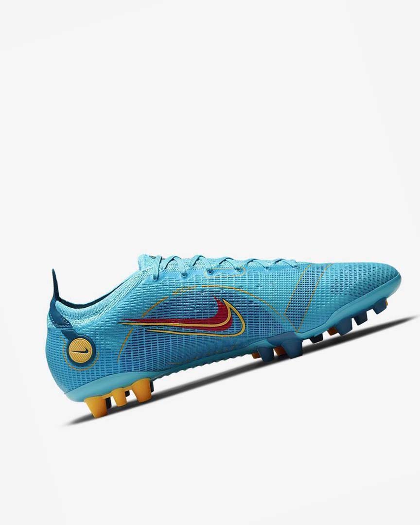 Blue / Orange Nike Mercurial Vapor 14 Elite AG Men's Soccer Cleats | CA_5428