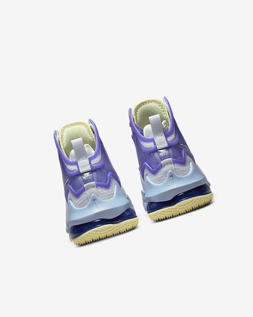 Blue / Purple Nike LeBron 19 Girls' Basketball Shoes | CA_2657