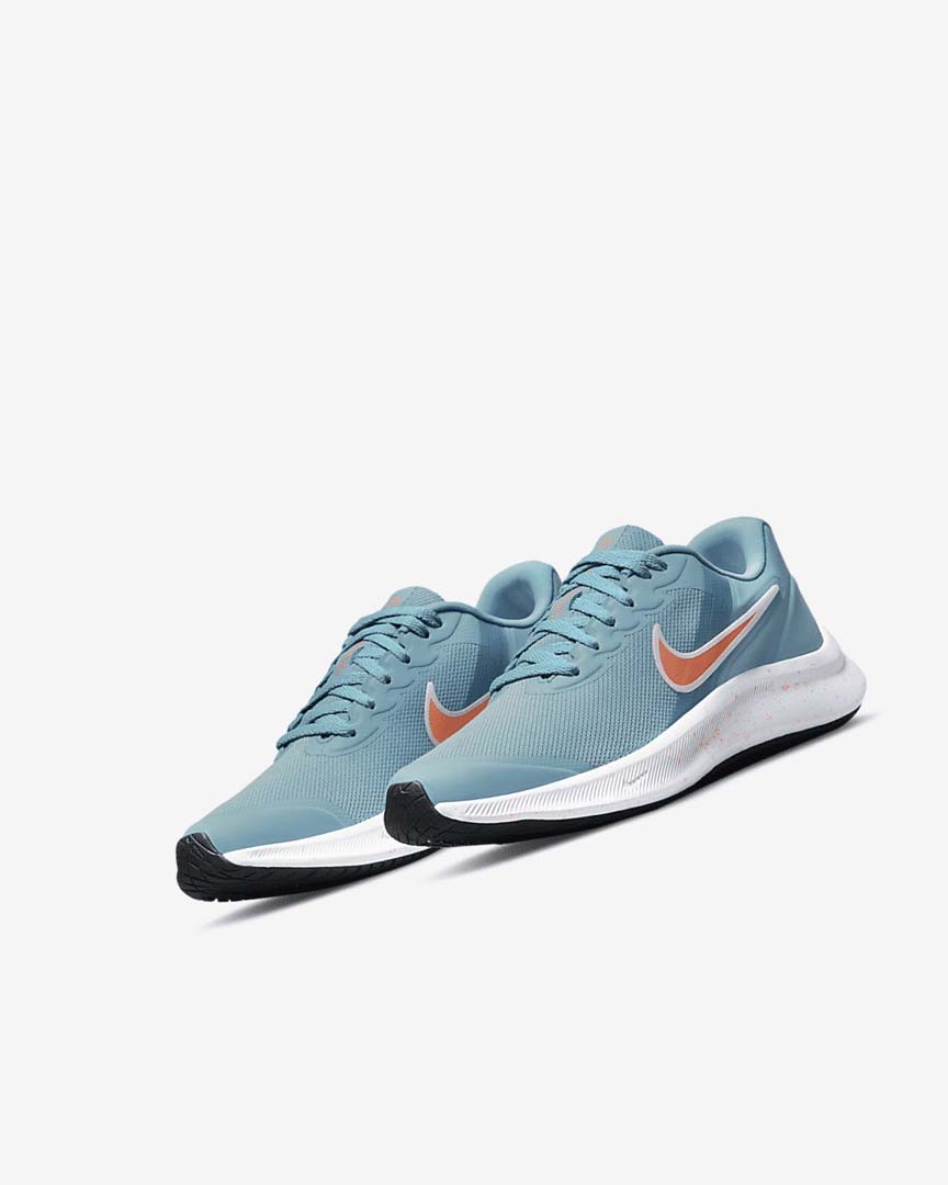 Blue / Red Nike Star Runner 3 Girls' Running Shoes | CA_4595