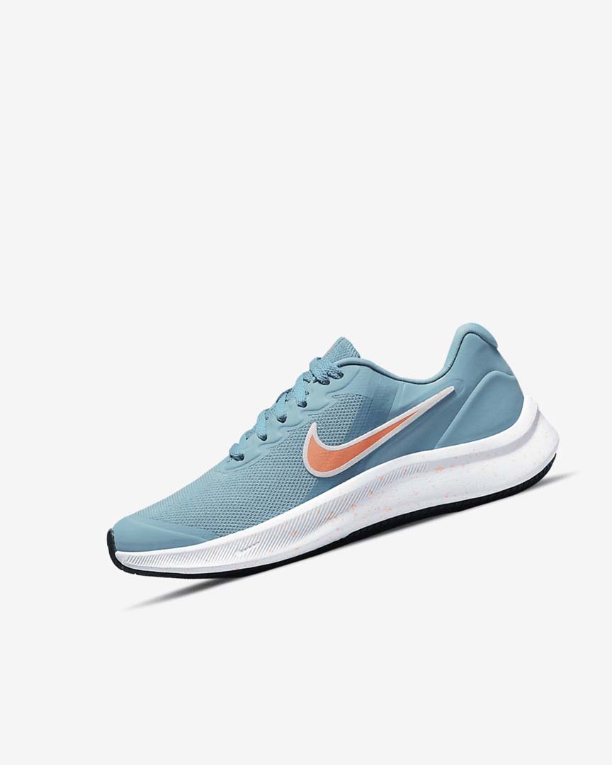 Blue / Red Nike Star Runner 3 Girls\' Running Shoes | CA_4595