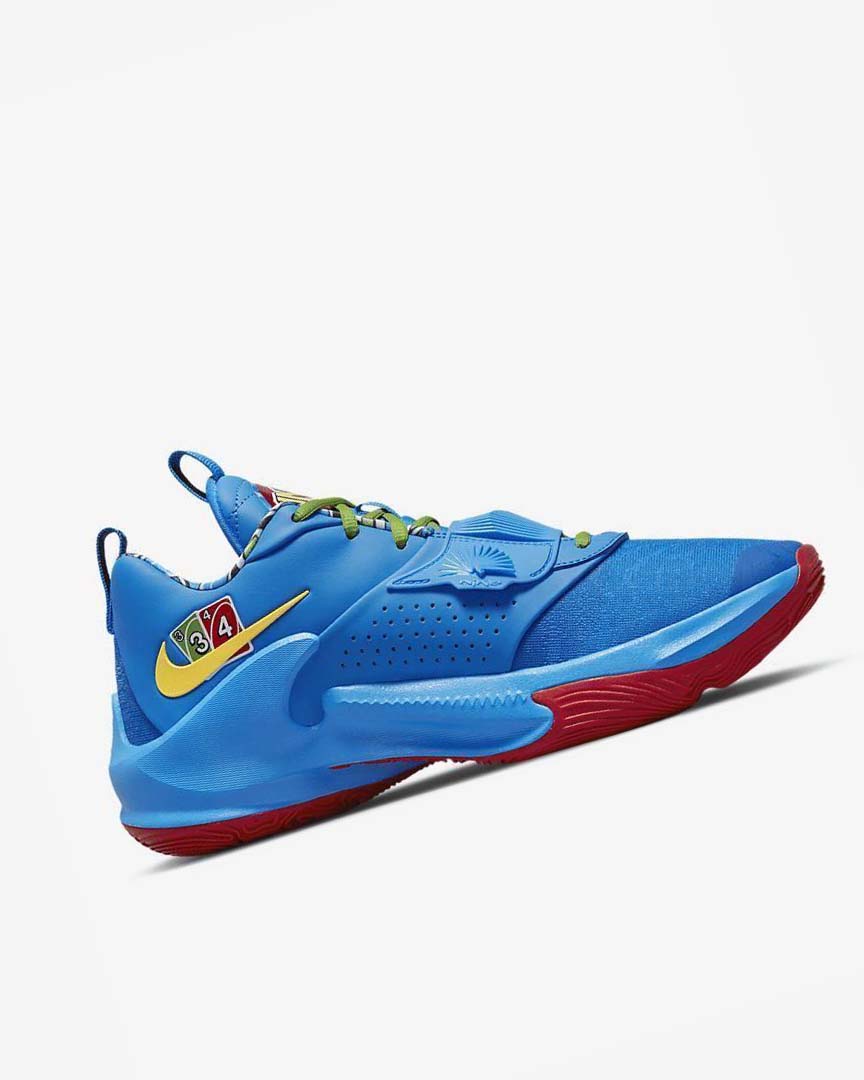 Blue / Red Nike Zoom Freak 3 Men's Basketball Shoes | CA_5193