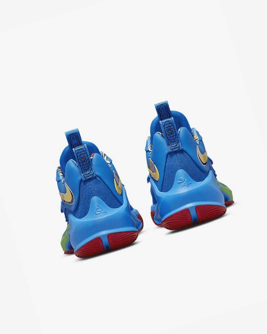 Blue / Red Nike Zoom Freak 3 Men's Basketball Shoes | CA_5193