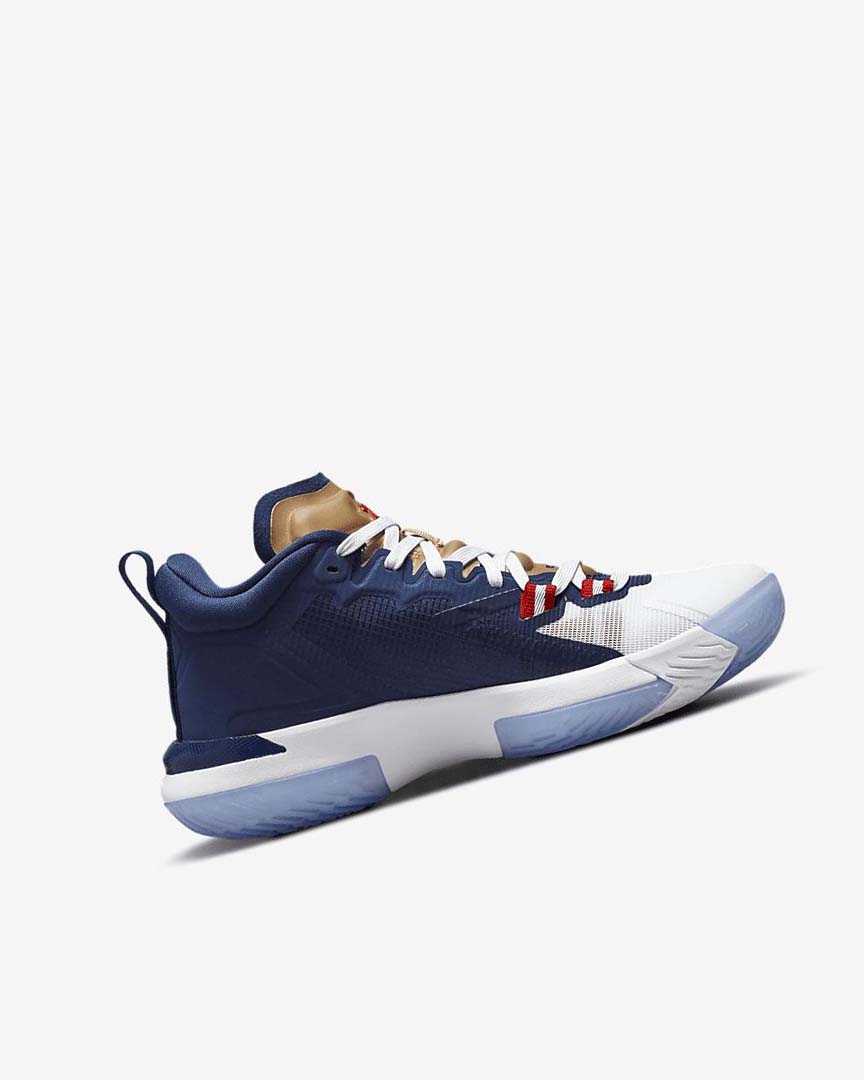 Blue / White / Metal Gold / Red Nike Zion 1 Boys' Basketball Shoes | CA_1178