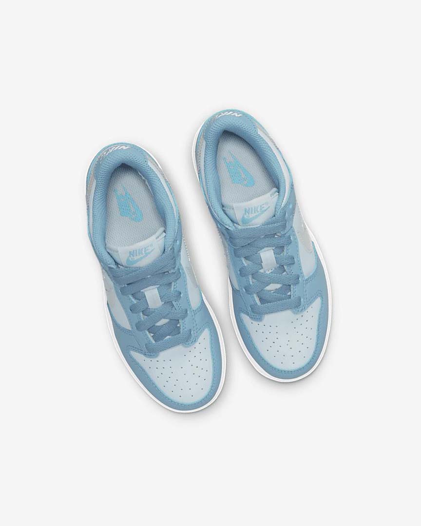 Blue / White Nike Dunk Low Boys' Sneakers | CA_4856