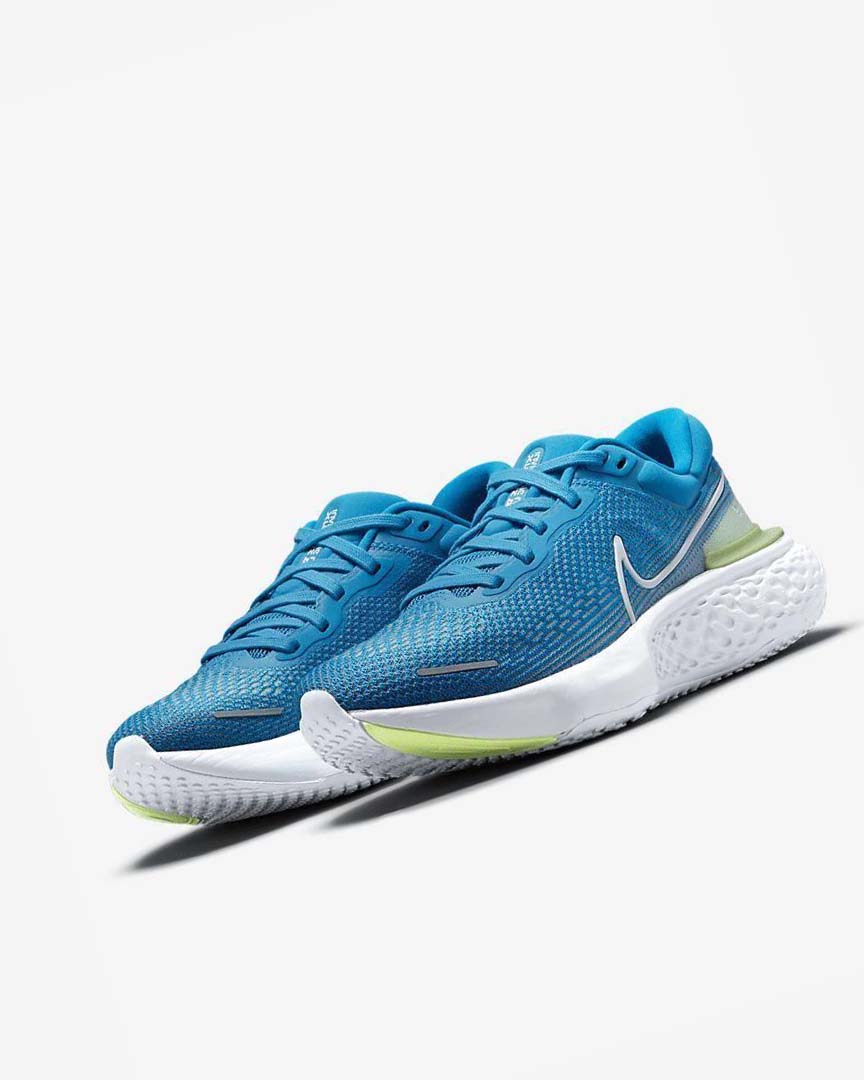 Blue / White Nike ZoomX Invincible Run Flyknit Men's Running Shoes | CA_5474