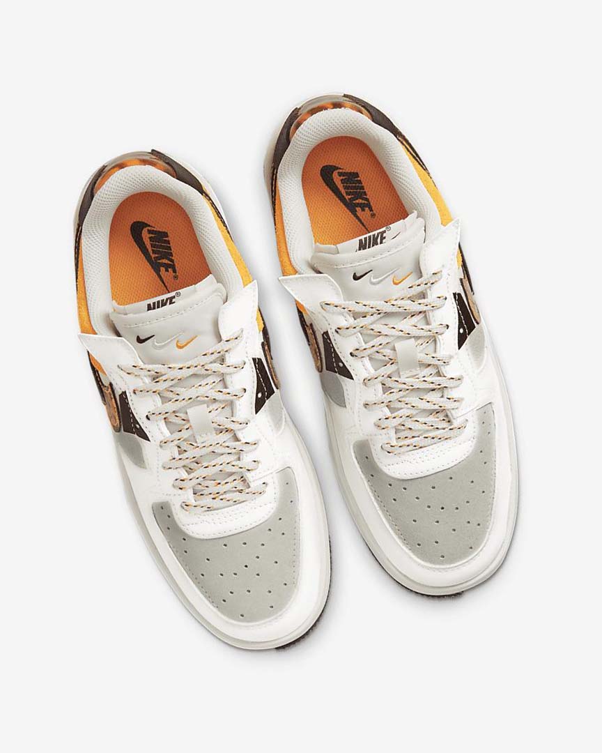 Brown / Light Beige / Deep Yellow Nike Air Force 1 Fontanka Women's Sneakers | CA_2926