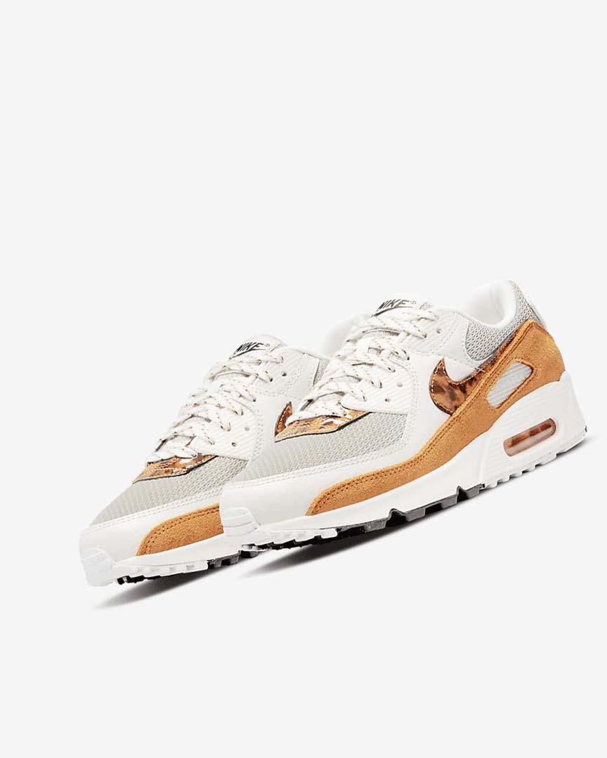 Brown / Light Beige / Deep Yellow Nike Air Max 90 Women's Casual Shoes | CA_5432