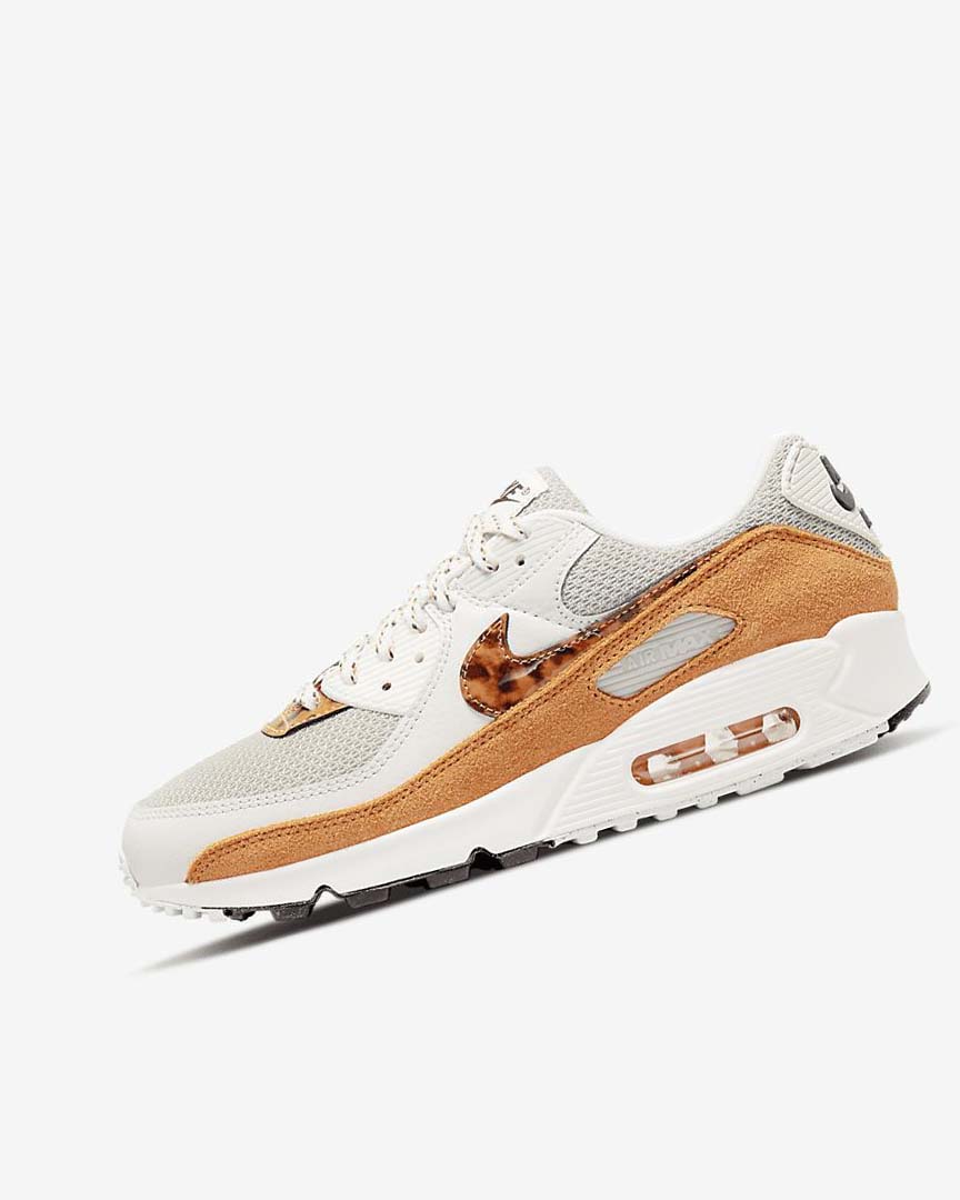 Brown / Light Beige / Deep Yellow Nike Air Max 90 Women\'s Casual Shoes | CA_5432