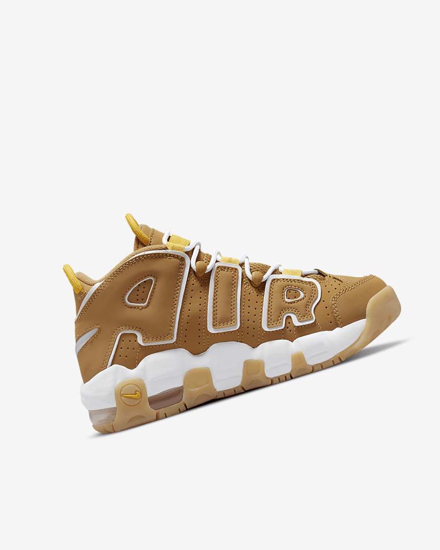 Brown / Light Brown / White Nike Air More Uptempo Boys' Basketball Shoes | CA_5384