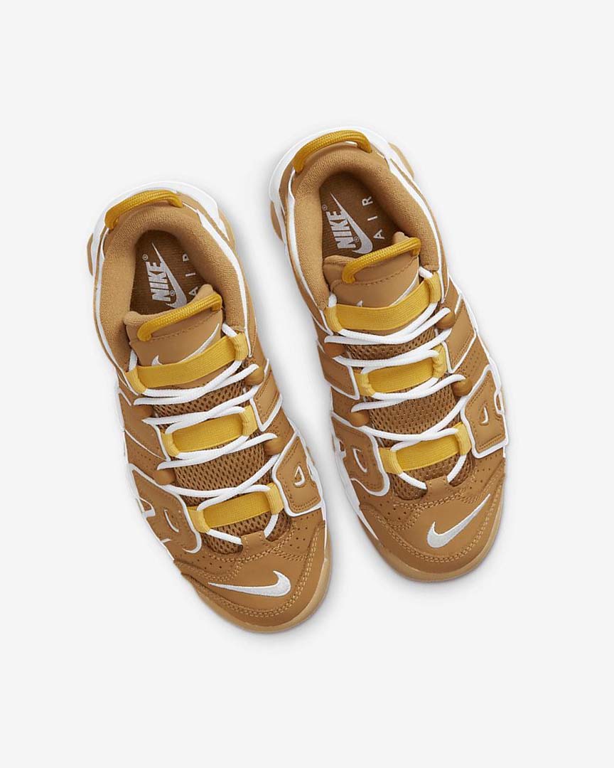Brown / Light Brown / White Nike Air More Uptempo Boys' Basketball Shoes | CA_5384