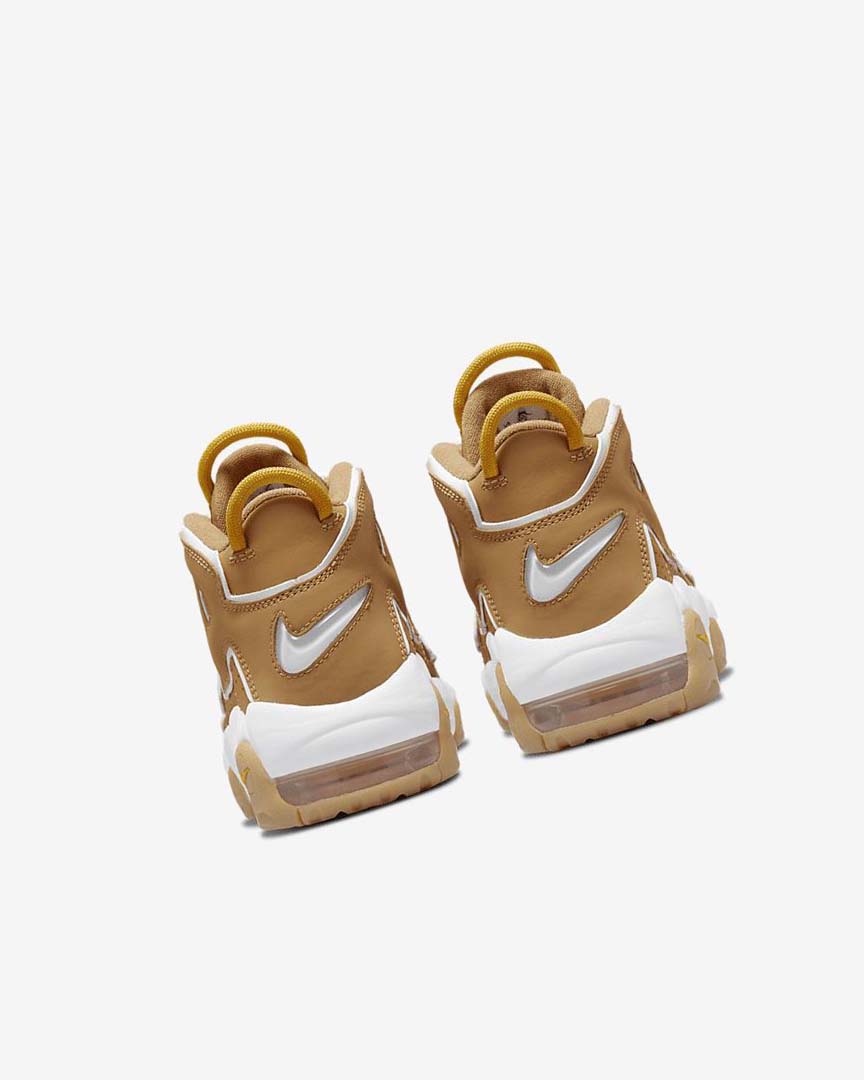 Brown / Light Brown / White Nike Air More Uptempo Boys' Basketball Shoes | CA_5384