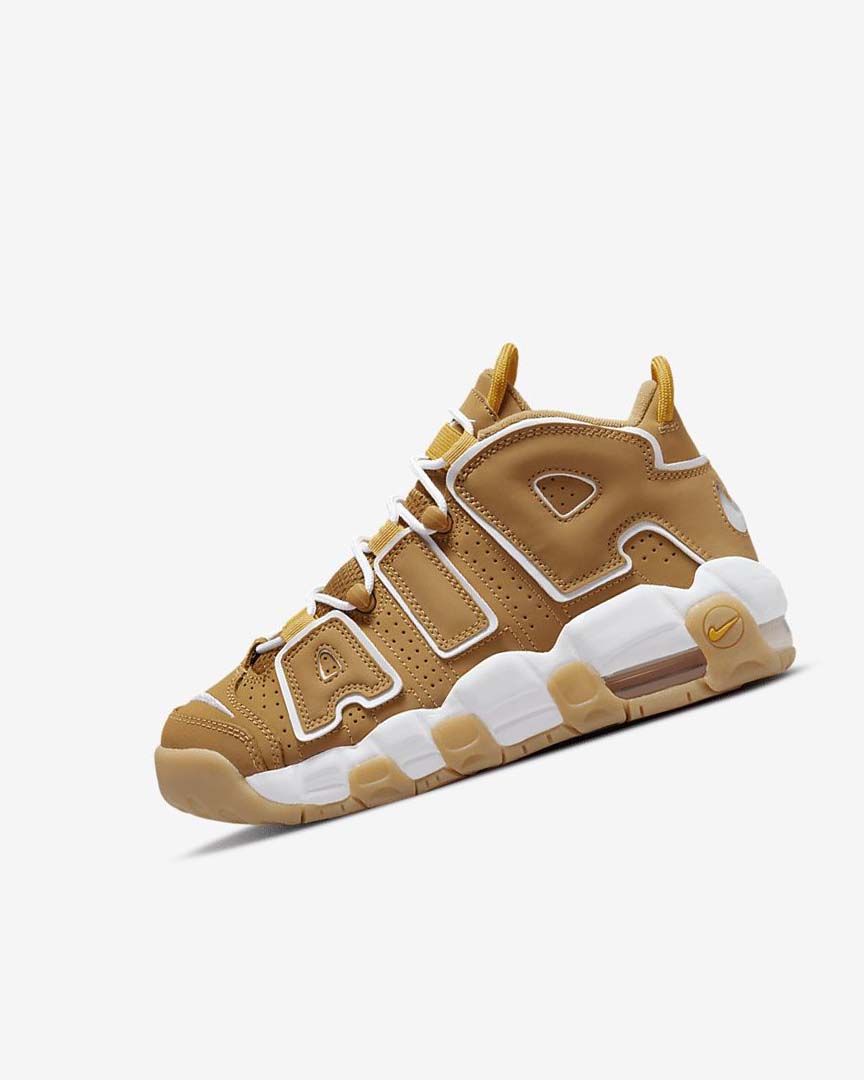 Brown / Light Brown / White Nike Air More Uptempo Boys\' Basketball Shoes | CA_5384
