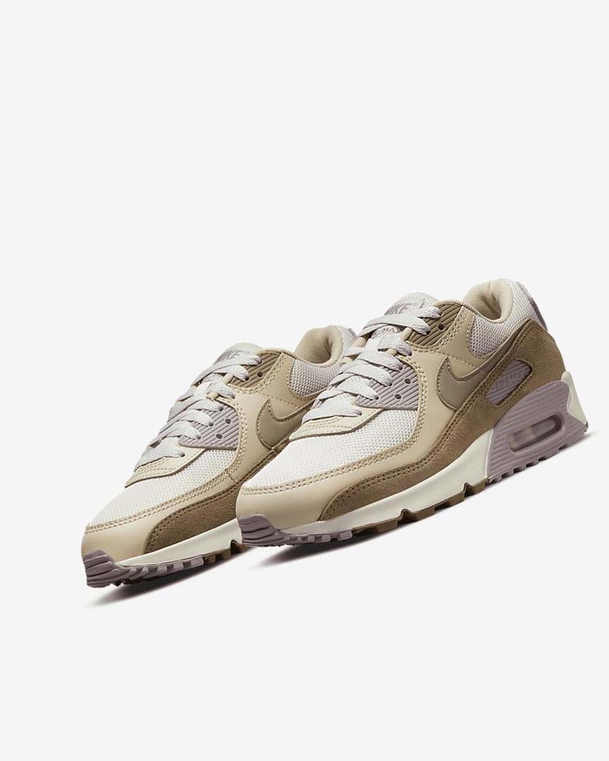 Brown / Light Purple / Khaki Nike Air Max 90 Women's Casual Shoes | CA_4750