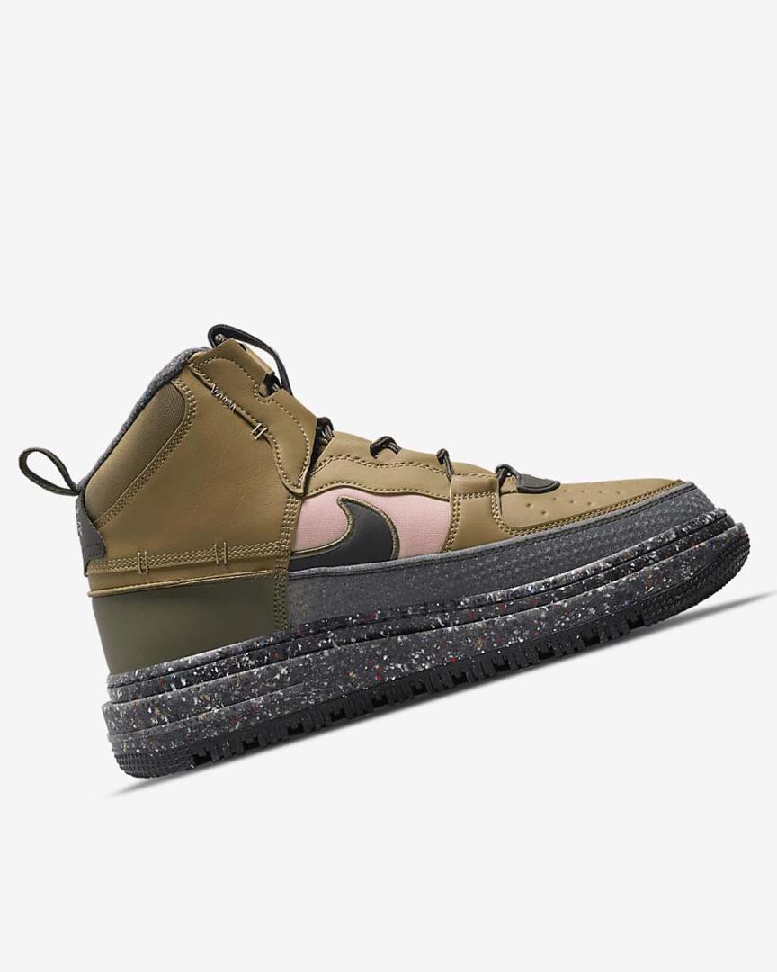 Brown / Olive / Pink Nike Air Force 1 Men's Boots | CA_4890