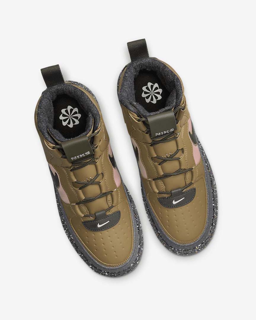 Brown / Olive / Pink Nike Air Force 1 Men's Boots | CA_4890