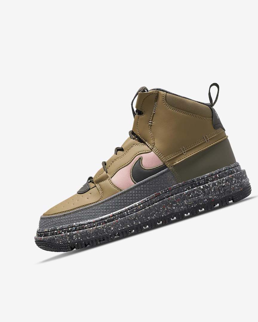Brown / Olive / Pink Nike Air Force 1 Men\'s Boots | CA_4890