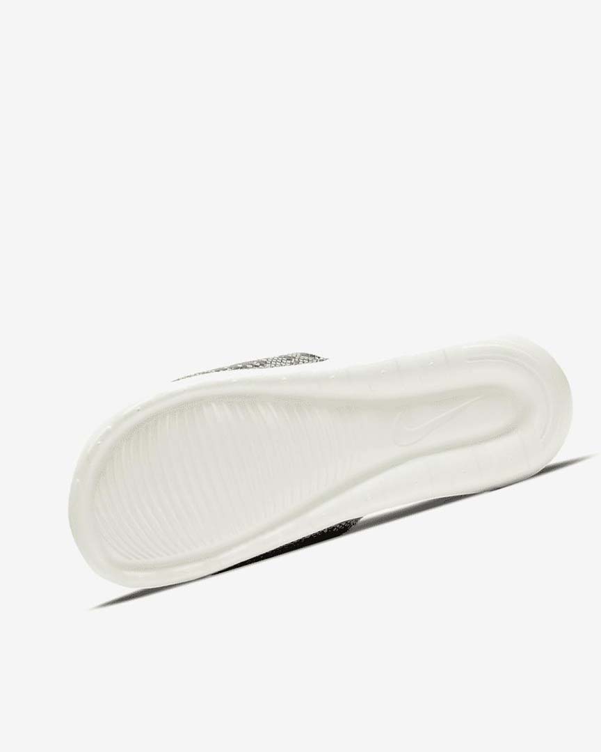 Brown / White / Black Nike Victori One Women's Slides | CA_4624