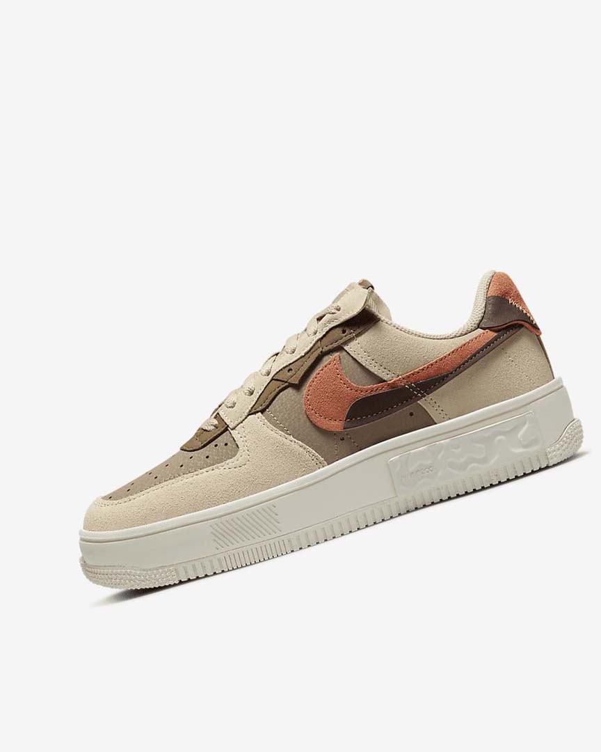 Burgundy / Khaki Nike Air Force 1 Fontanka Women\'s Sneakers | CA_2580