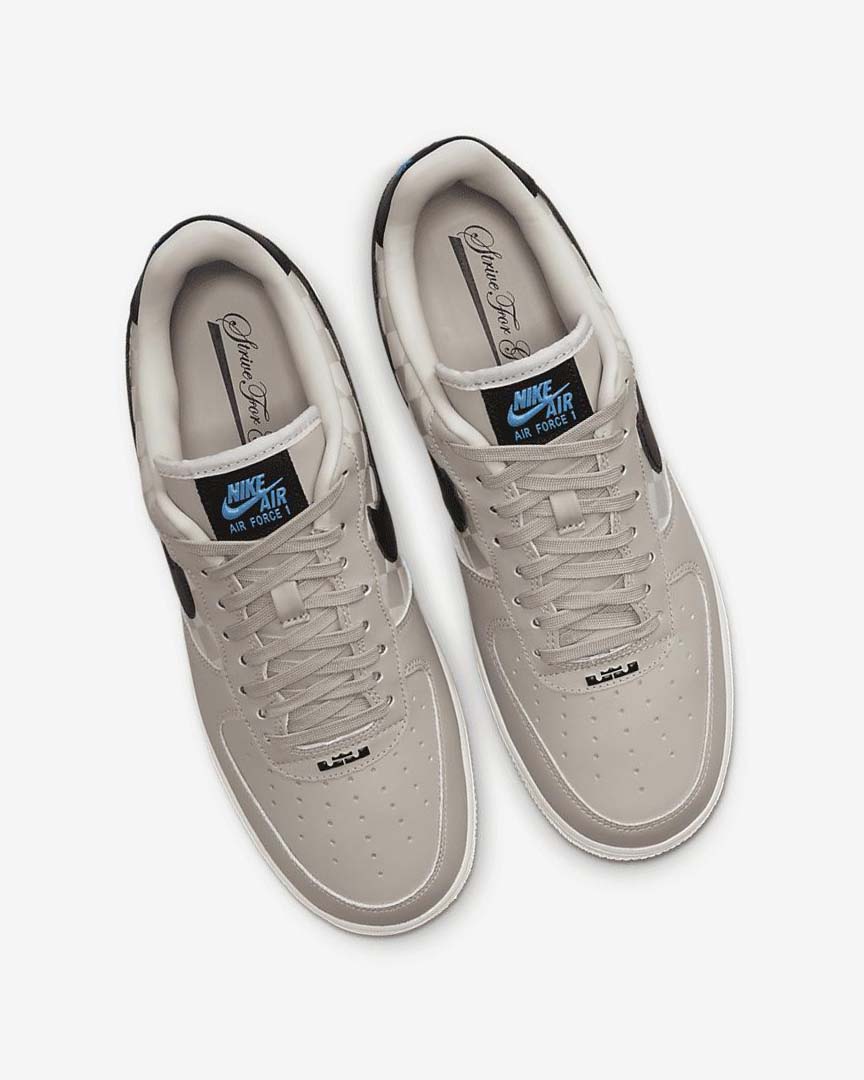 Cream / Black / Black Nike Air Force 1 '07 QS Men's Sneakers | CA_2329