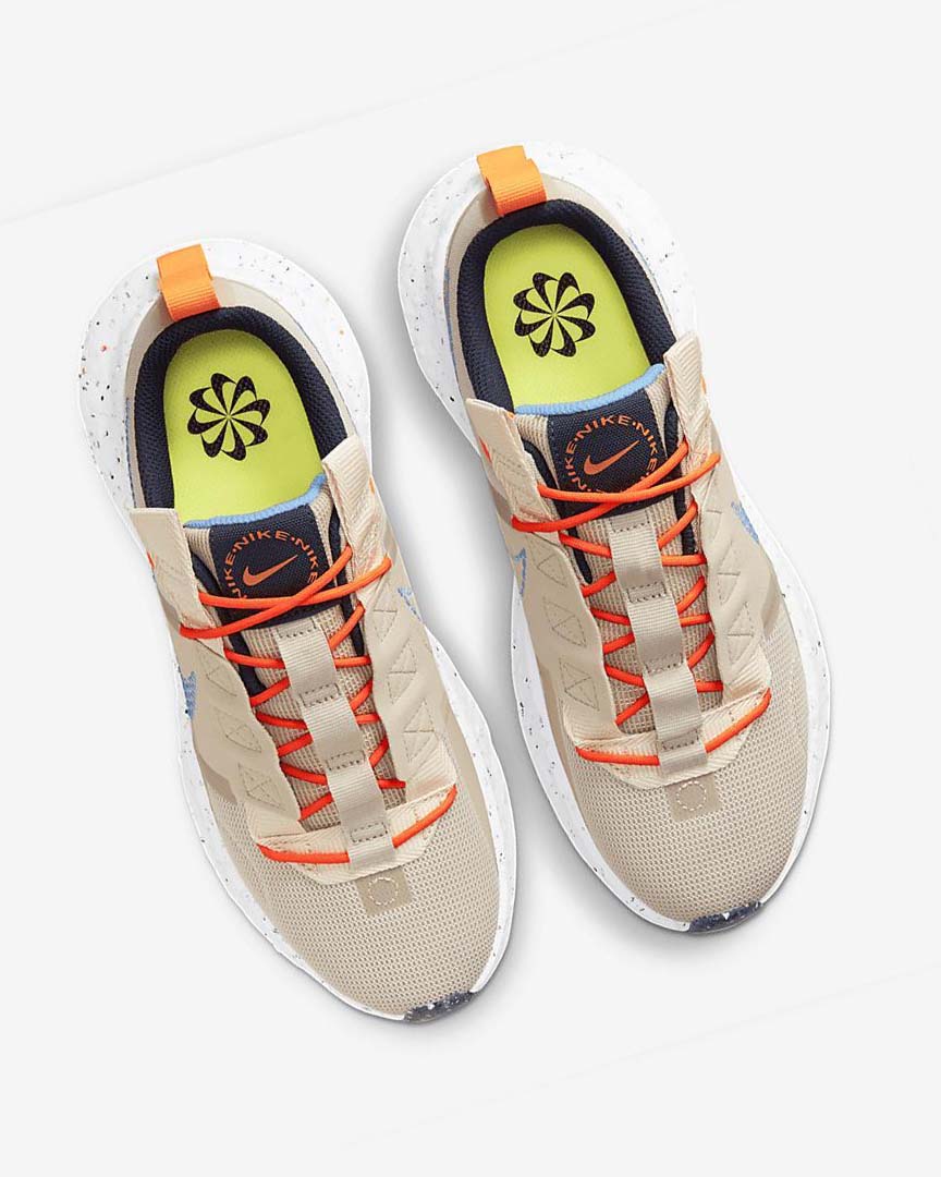 Cream / White / Light Blue Nike Crater Impact Women's Sneakers | CA_3075