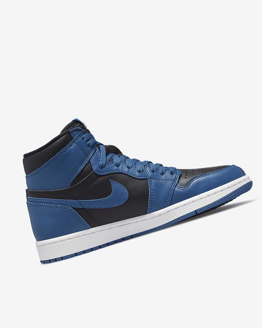 Dark Blue / White / Black Nike Air Jordan 1 Retro High OG Men's Sneakers | CA_4605