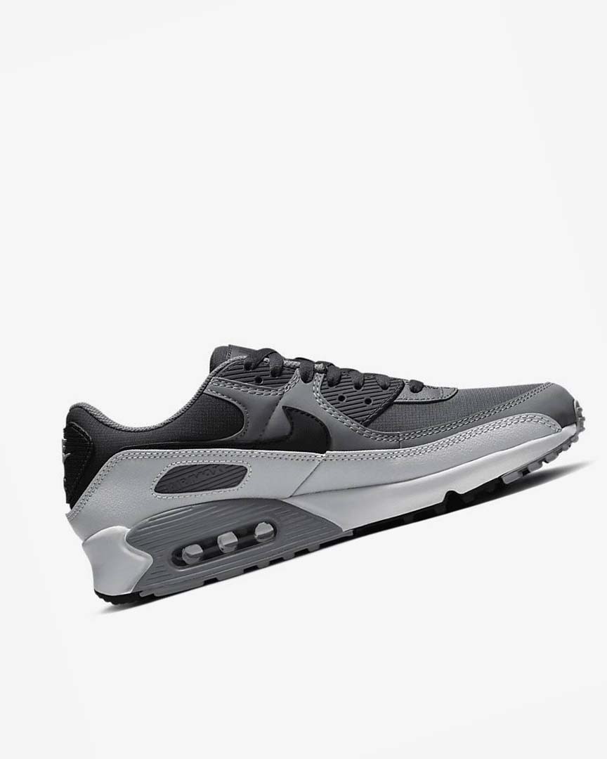 Dark Grey / Dark Grey / Grey / Black Nike Air Max 90 Men's Casual Shoes | CA_4786