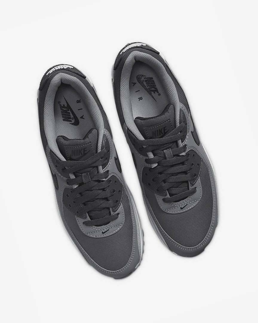 Dark Grey / Dark Grey / Grey / Black Nike Air Max 90 Men's Casual Shoes | CA_4786