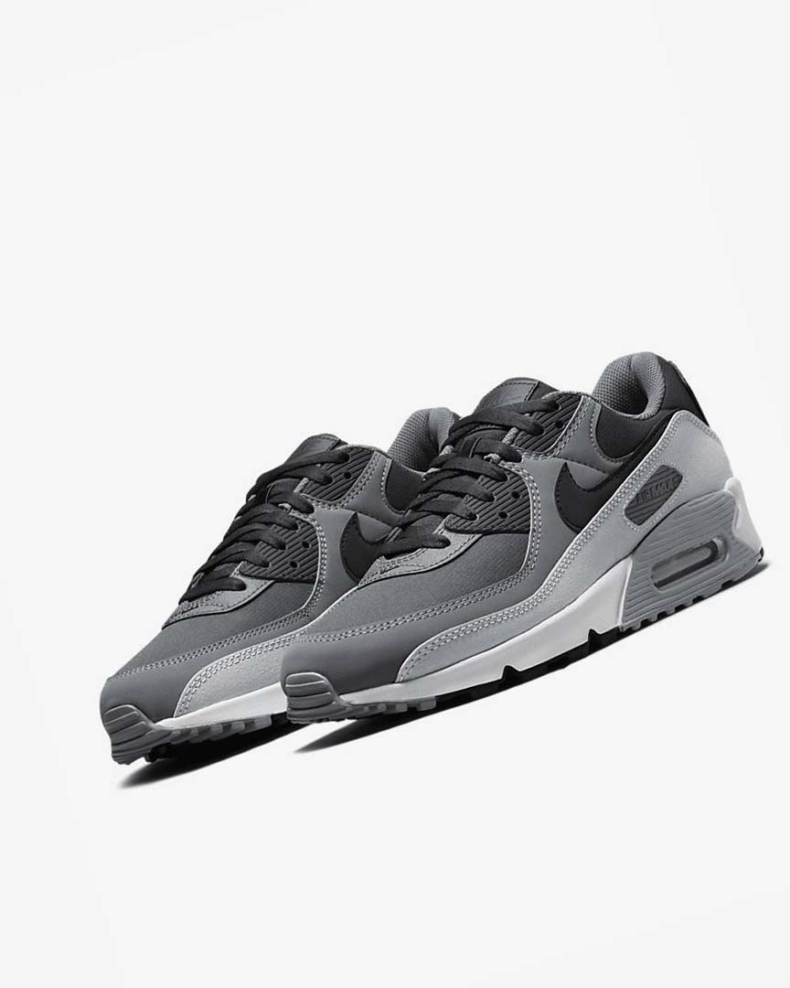 Dark Grey / Dark Grey / Grey / Black Nike Air Max 90 Men's Casual Shoes | CA_4786