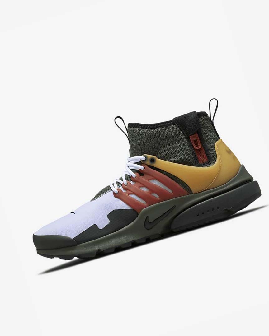 Dark Grey Green / Black Nike Air Presto Mid Utility Men\'s Casual Shoes | CA_2763