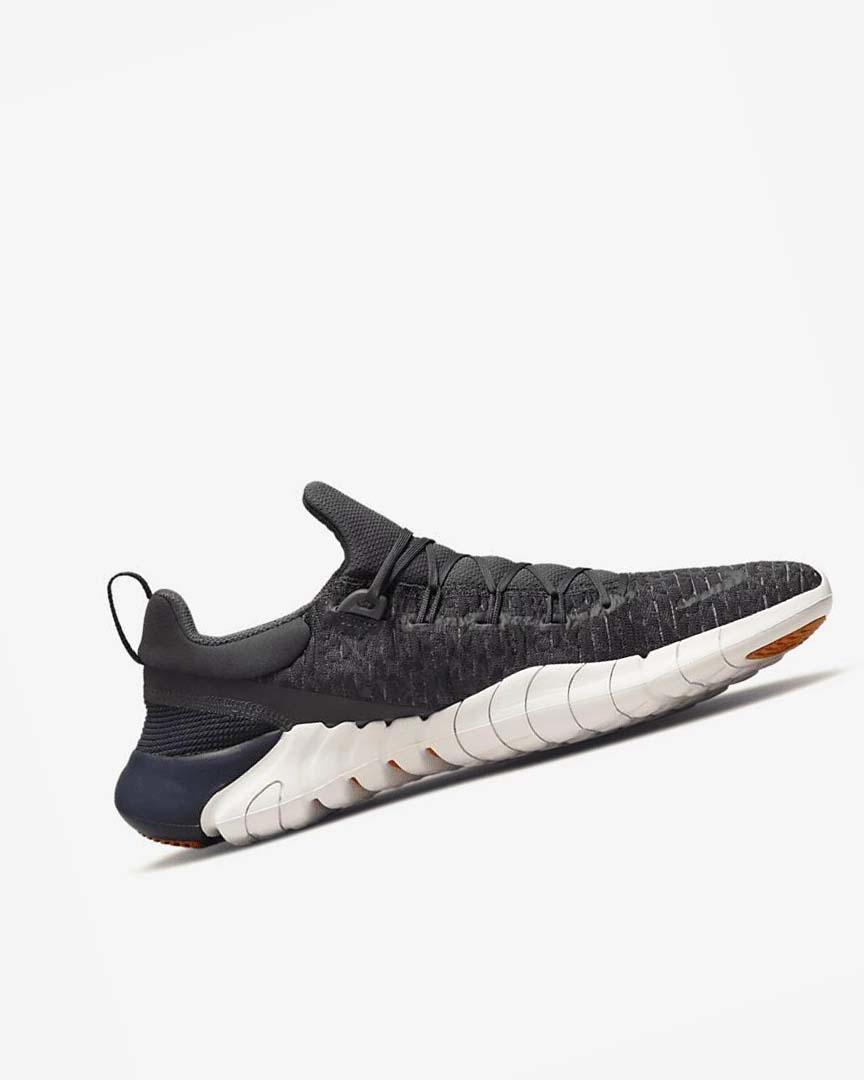 Dark Grey / Grey / Blue Nike Free Run 5.0 Men's Running Shoes | CA_3196