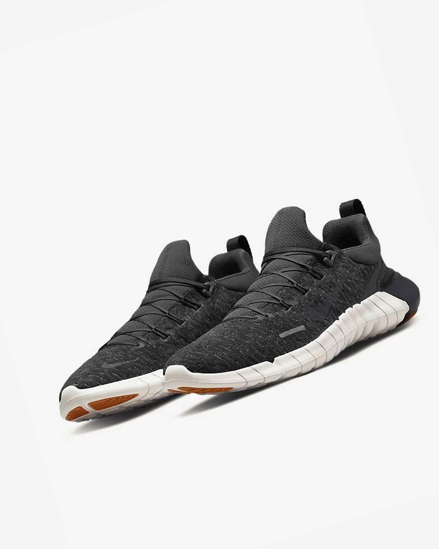 Dark Grey / Grey / Blue Nike Free Run 5.0 Men's Running Shoes | CA_3196