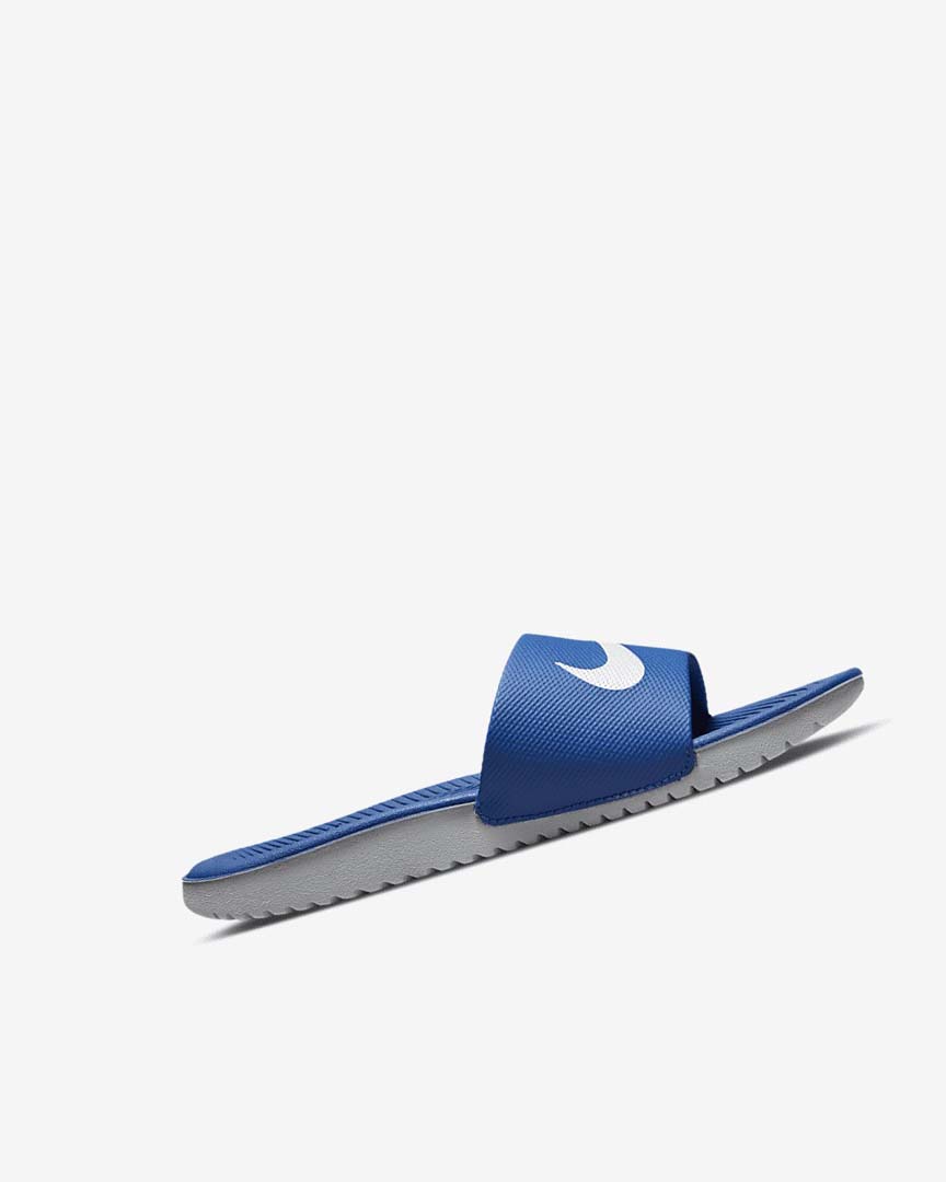 Deep Blue / White Nike Kawa Girls' Slides | CA_2835