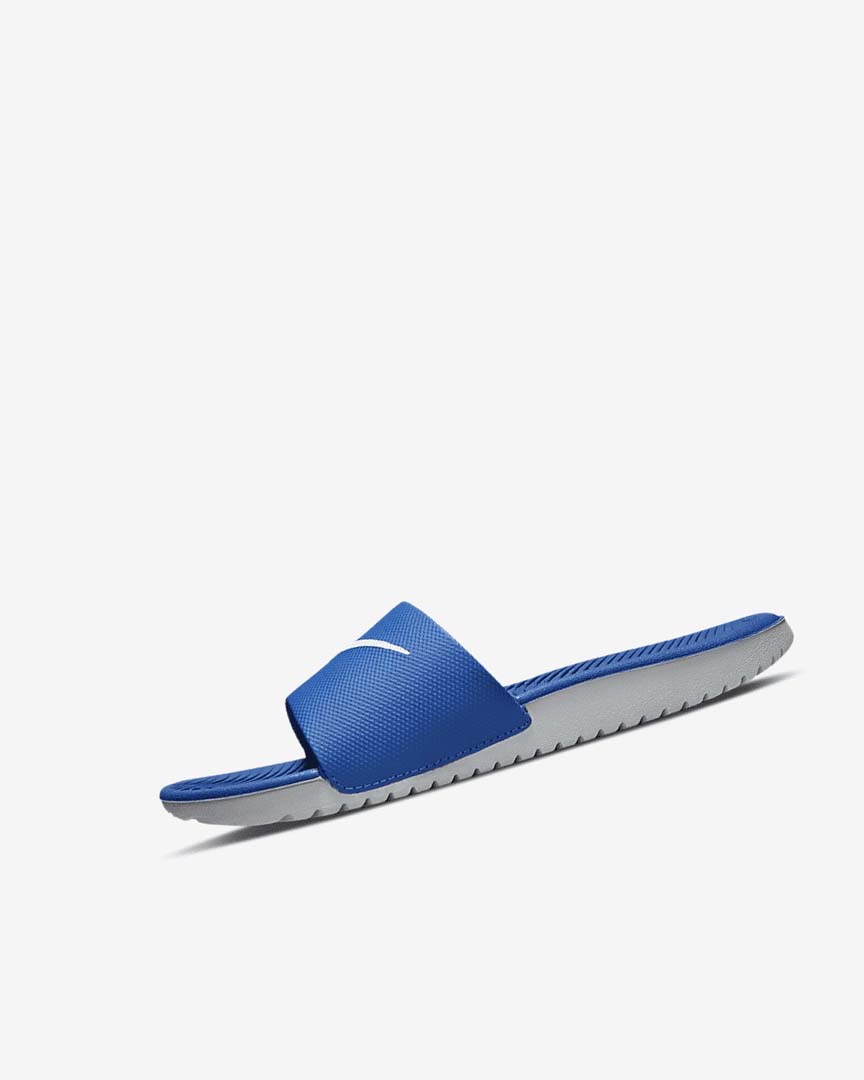 Deep Blue / White Nike Kawa Girls\' Slides | CA_2835